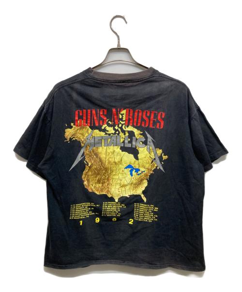 90’S Metallica Guns N' Roses（メタリカ ガンズアンドローゼス）90’S Metallica Guns N' Roses (メタリカ ガンズアンドローゼス) 1992ツアー バンドTシャツ ブラック サイズ:XLの古着・服飾アイテム