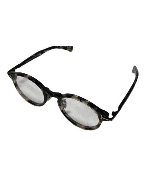 TOM FORD（トムフォード）TOM FORD (トムフォード) ボストンシェイプ 眼鏡フレーム ブラック×グレー サイズ:48□22-140の古着・服飾アイテム