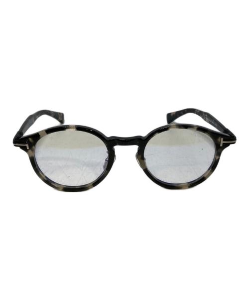 TOM FORD（トムフォード）TOM FORD (トムフォード) ボストンシェイプ 眼鏡フレーム ブラック×グレー サイズ:48□22-140の古着・服飾アイテム