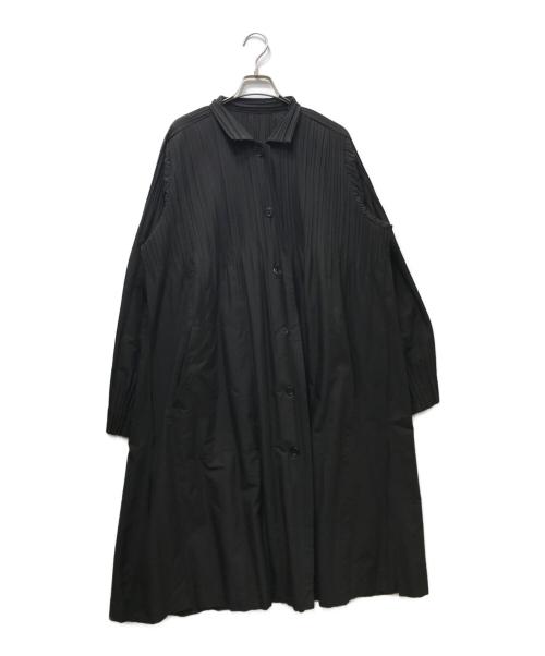 PLEATS PLEASE（プリーツプリーズ）PLEATS PLEASE (プリーツプリーズ) プリーツロングコート ブラック サイズ:5の古着・服飾アイテム