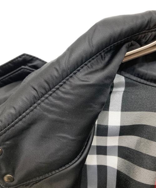BURBERRY BLACK LABEL（バーバリーブラックレーベル）BURBERRY BLACK LABEL (バーバリーブラックレーベル) チェックライニング中綿トレンチコート ブラック サイズ:Mの古着・服飾アイテム
