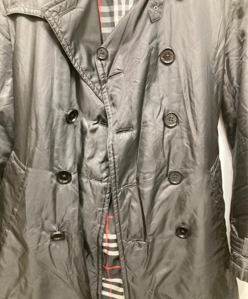 BURBERRY BLACK LABEL（バーバリーブラックレーベル）BURBERRY BLACK LABEL (バーバリーブラックレーベル) チェックライニング中綿トレンチコート ブラック サイズ:Mの古着・服飾アイテム