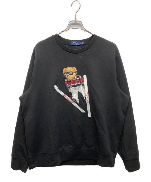 POLO RALPH LAUREN（ポロ・ラルフローレン）POLO RALPH LAUREN (ポロ・ラルフローレン) ポロベア ボンディングスウェッット ブラック サイズ:XLの古着・服飾アイテム