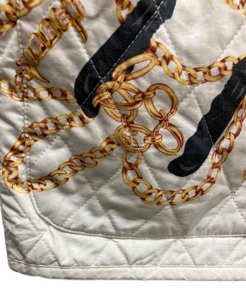 SUPREME（シュプリーム）SUPREME (シュプリーム) Chains Quilted jacket ホワイト サイズ:Lの古着・服飾アイテム