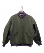 N.HOOLYWOODエヌ ハリウッド）の古着「Layered Award Jacket」｜カーキ
