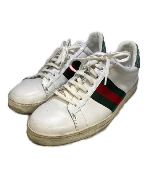 GUCCI（グッチ）GUCCI (グッチ) シェリーラインローカットスニーカー ホワイト サイズ:40の古着・服飾アイテム