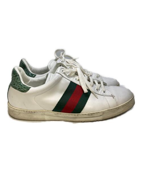 GUCCI（グッチ）GUCCI (グッチ) シェリーラインローカットスニーカー ホワイト サイズ:40の古着・服飾アイテム