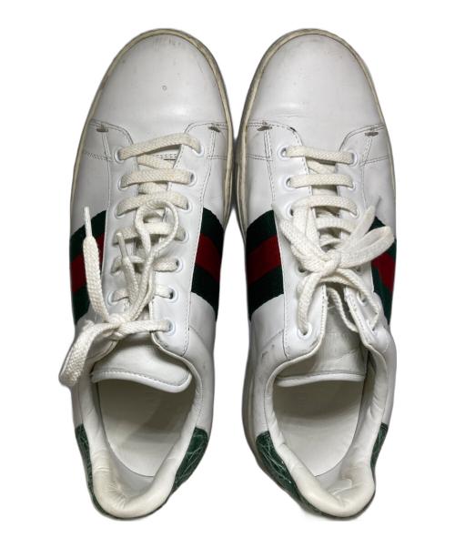 GUCCI（グッチ）GUCCI (グッチ) シェリーラインローカットスニーカー ホワイト サイズ:40の古着・服飾アイテム