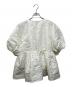 OHGA (オオガ) フラワージャガードブラウス ホワイト サイズ:FREE 未使用品：13000円