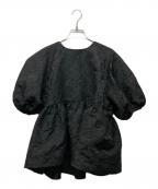 OHGAオオガ）の古着「フラワージャガードブラウス」｜ブラック