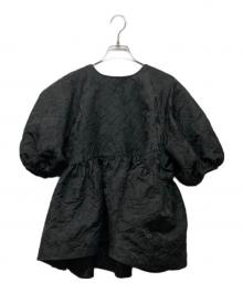 OHGA（オオガ）の古着「フラワージャガードブラウス」｜ブラック