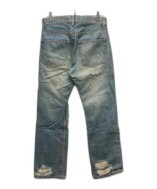 JUNYA WATANABE MAN PINK（ジュンヤワタナベマン ピンク）JUNYA WATANABE MAN PINK (ジュンヤワタナベマン ピンク) ダメージ加工デニムパンツ インディゴ サイズ:Sの古着・服飾アイテム