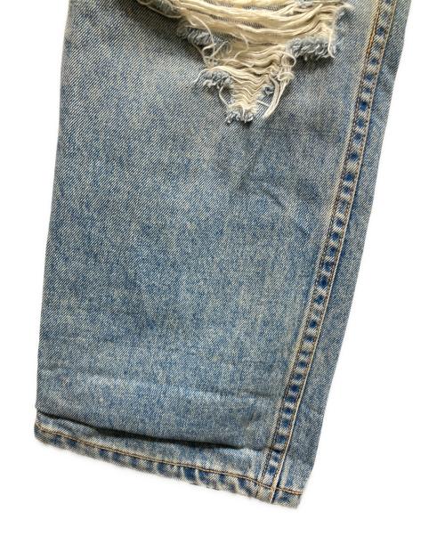 JUNYA WATANABE MAN PINK（ジュンヤワタナベマン ピンク）JUNYA WATANABE MAN PINK (ジュンヤワタナベマン ピンク) ダメージ加工デニムパンツ インディゴ サイズ:Sの古着・服飾アイテム