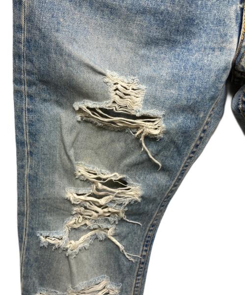 JUNYA WATANABE MAN PINK（ジュンヤワタナベマン ピンク）JUNYA WATANABE MAN PINK (ジュンヤワタナベマン ピンク) ダメージ加工デニムパンツ インディゴ サイズ:Sの古着・服飾アイテム