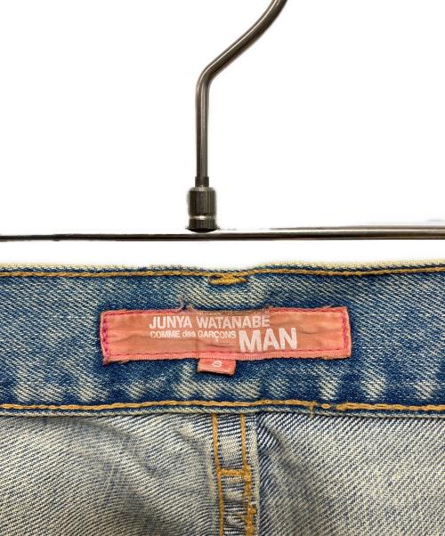 JUNYA WATANABE MAN PINK（ジュンヤワタナベマン ピンク）JUNYA WATANABE MAN PINK (ジュンヤワタナベマン ピンク) ダメージ加工デニムパンツ インディゴ サイズ:Sの古着・服飾アイテム