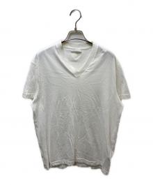 PRADA（プラダ）の古着「Back Logo V-Neck Cotton Tee」｜ホワイト