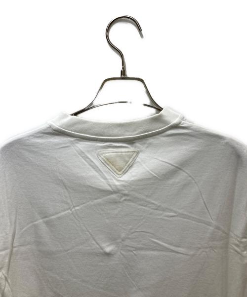 PRADA（プラダ）PRADA (プラダ) V Neck Cotton Tee ホワイト サイズ:Mの古着・服飾アイテム