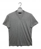 PRADAプラダ）の古着「V Neck Cotton Tee ACU1 UJM493」｜グレー