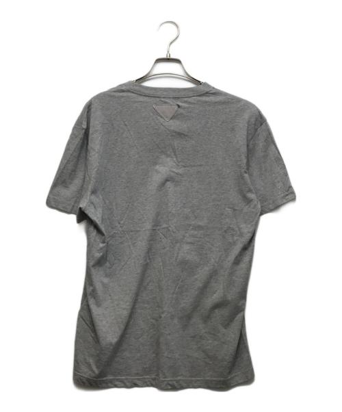 PRADA（プラダ）PRADA (プラダ) V NeckCottonTee グレー サイズ:Mの古着・服飾アイテム