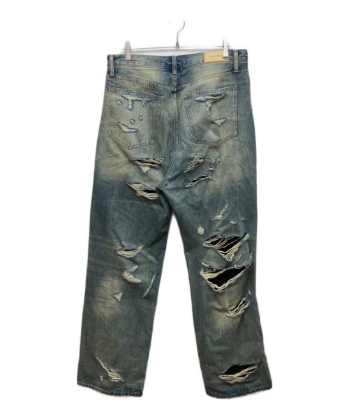 mnml（ミニマル）MNML (ミニマル) Ultra Baggy Distressed Denim インディゴ サイズ:32の古着・服飾アイテム