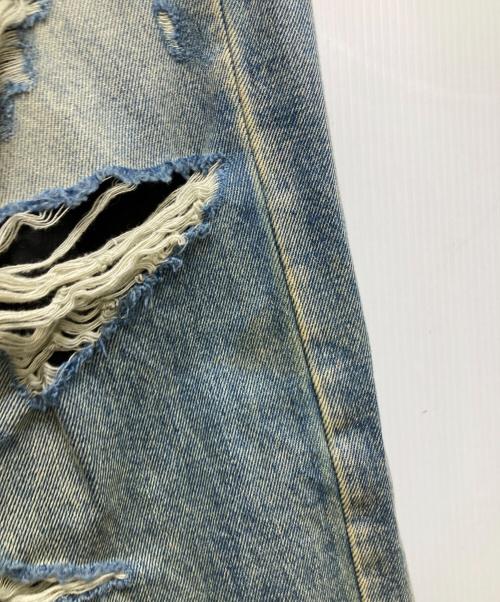 mnml（ミニマル）MNML (ミニマル) Ultra Baggy Distressed Denim インディゴ サイズ:32の古着・服飾アイテム