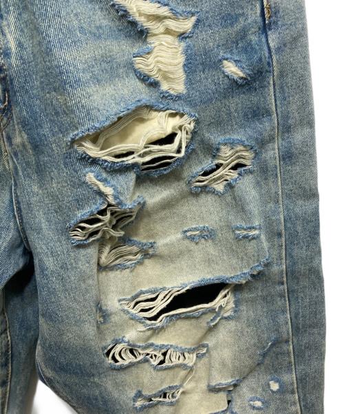 mnml（ミニマル）MNML (ミニマル) Ultra Baggy Distressed Denim インディゴ サイズ:32の古着・服飾アイテム