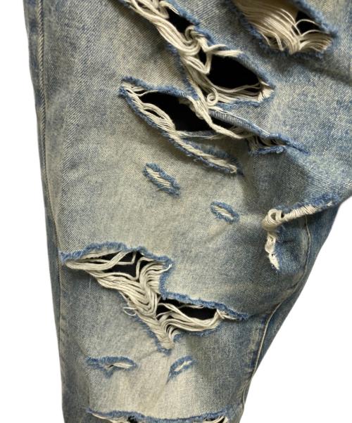 mnml（ミニマル）MNML (ミニマル) Ultra Baggy Distressed Denim インディゴ サイズ:32の古着・服飾アイテム