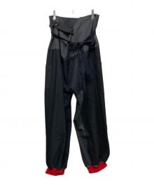 bodysong.（ボディソング）の古着「パッチワークワイドパンツ」｜ブラック