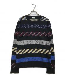 KENZO（ケンゾー）の古着「総柄ニット」｜ブラック