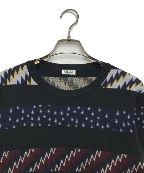KENZO（ケンゾー）KENZO (ケンゾー) 総柄ニット ブラック サイズ:Sの古着・服飾アイテム