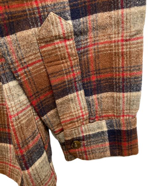 PENDLETON（ペンドルトン）PENDLETON (ペンドルトン) ウールボードシャツ ブラウン サイズ:Lの古着・服飾アイテム