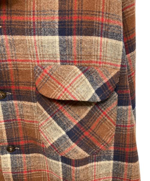 PENDLETON（ペンドルトン）PENDLETON (ペンドルトン) ウールボードシャツ ブラウン サイズ:Lの古着・服飾アイテム