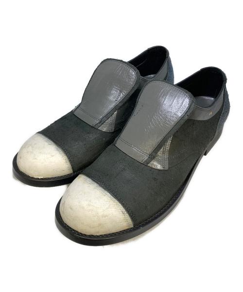 COMME des GARCONS HOMME PLUS（コムデギャルソンオムプリュス）COMME des GARCONS HOMME PLUS (コムデギャルソンオムプリュス) レザースエード切替ローカットシューズ ブラック サイズ: 26cmの古着・服飾アイテム