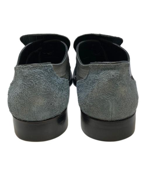 COMME des GARCONS HOMME PLUS（コムデギャルソンオムプリュス）COMME des GARCONS HOMME PLUS (コムデギャルソンオムプリュス) レザースエード切替ローカットシューズ ブラック サイズ: 26cmの古着・服飾アイテム