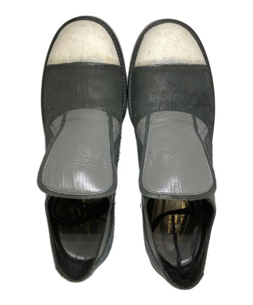 COMME des GARCONS HOMME PLUS（コムデギャルソンオムプリュス）COMME des GARCONS HOMME PLUS (コムデギャルソンオムプリュス) レザースエード切替ローカットシューズ ブラック サイズ: 26cmの古着・服飾アイテム