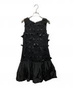 RED VALENTINOレッドヴァレンティノ）の古着「ミニリボン バルーンワンピース」｜ブラック