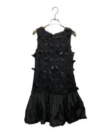 RED VALENTINO（レッドヴァレンティノ）の古着「ミニリボン バルーンワンピース」｜ブラック