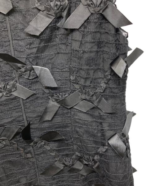 RED VALENTINO（レッドヴァレンティノ）RED VALENTINO (レッドヴァレンティノ) ミニリボン バルーンワンピース ブラック サイズ:00の古着・服飾アイテム