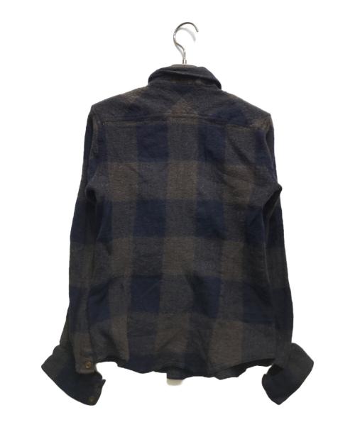 Vivienne Westwood man（ヴィヴィアン ウェストウッド マン）Vivienne Westwood man (ヴィヴィアン ウェストウッド マン) ウールオーブ刺繍シャツ VW-CR-78718 ブラウン サイズ:46の古着・服飾アイテム