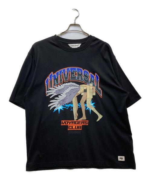 DHRUV KAPOOR（ドゥルーフカプール）DHRUV KAPOOR (ドゥルーフカプール) VOYAGERS CLUB TEE ブラック サイズ:XLの古着・服飾アイテム