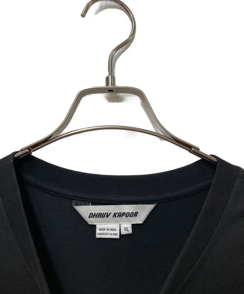DHRUV KAPOOR（ドゥルーフカプール）DHRUV KAPOOR (ドゥルーフカプール) VOYAGERS CLUB TEE ブラック サイズ:XLの古着・服飾アイテム