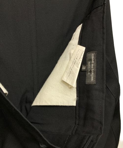 COMME des GARCONS HOMME PLUS（コムデギャルソンオムプリュス）COMME des GARCONS HOMME PLUS (コムデギャルソンオムプリュス) ウールギャバジン ドローコード ワイドパンツ ブラック サイズ:XSの古着・服飾アイテム