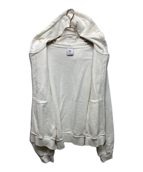 OY（オーワイ）OY (オーワイ) UNION CUT PATCH HOODIE ZIP UP ホワイト サイズ:Mの古着・服飾アイテム