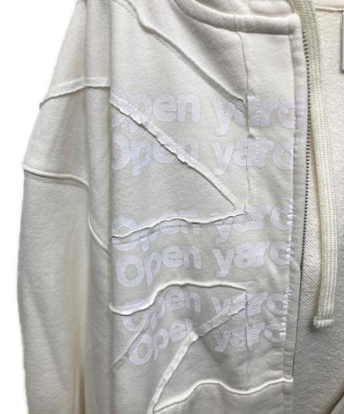 OY（オーワイ）OY (オーワイ) UNION CUT PATCH HOODIE ZIP UP ホワイト サイズ:Mの古着・服飾アイテム
