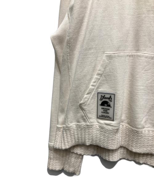 glamb（グラム）glamb (グラム) It Hoodie GB0324 ホワイト サイズ:Lの古着・服飾アイテム