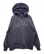 SAINT MICHAELセントマイケル）の古着「BerBerjin HOODIE 後付けプルオーバーパーカー」｜ネイビー