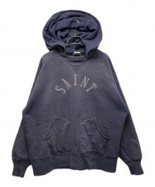 SAINT MICHAEL（セントマイケル）の古着「BerBerjin HOODIE 後付けプルオーバーパーカー」｜ネイビー