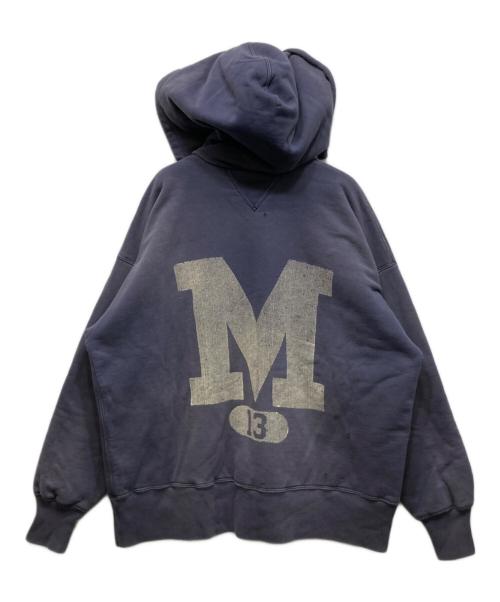 SAINT MICHAEL（セントマイケル）SAINT MICHAEL (セントマイケル) BerBerjin HOODIE 後付けプルオーバーパーカー ネイビー サイズ:XLの古着・服飾アイテム