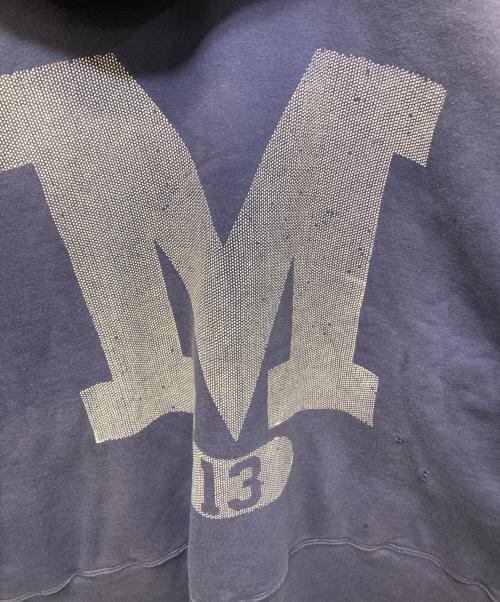 SAINT MICHAEL（セントマイケル）SAINT MICHAEL (セントマイケル) BerBerjin HOODIE 後付けプルオーバーパーカー ネイビー サイズ:XLの古着・服飾アイテム