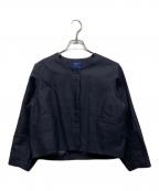 kurashi&trips publishing×atelier naruseクラシアンドトリップス パブリッシング×アトリエナルセ）の古着「フォーマルノーカラージャケット」｜ネイビー